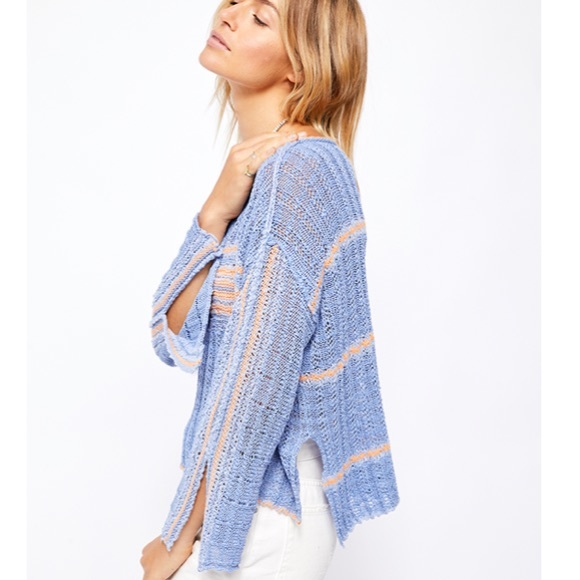 NWT Free People Marina Bay Lace-Up Sweater - Picture 8 of 12